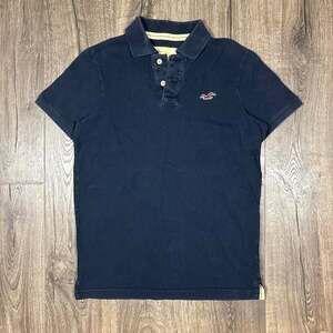Hollister Vintage Y2K Navy Blue Polo Size L